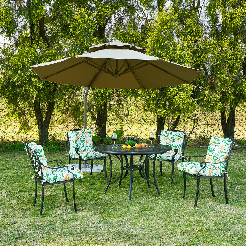 ARTPLAN Patio Chair Cushions Combined Seat and Back,Tufted Outdoor Swivel Chair Cushion with Tie,40"x20"x4",Floral