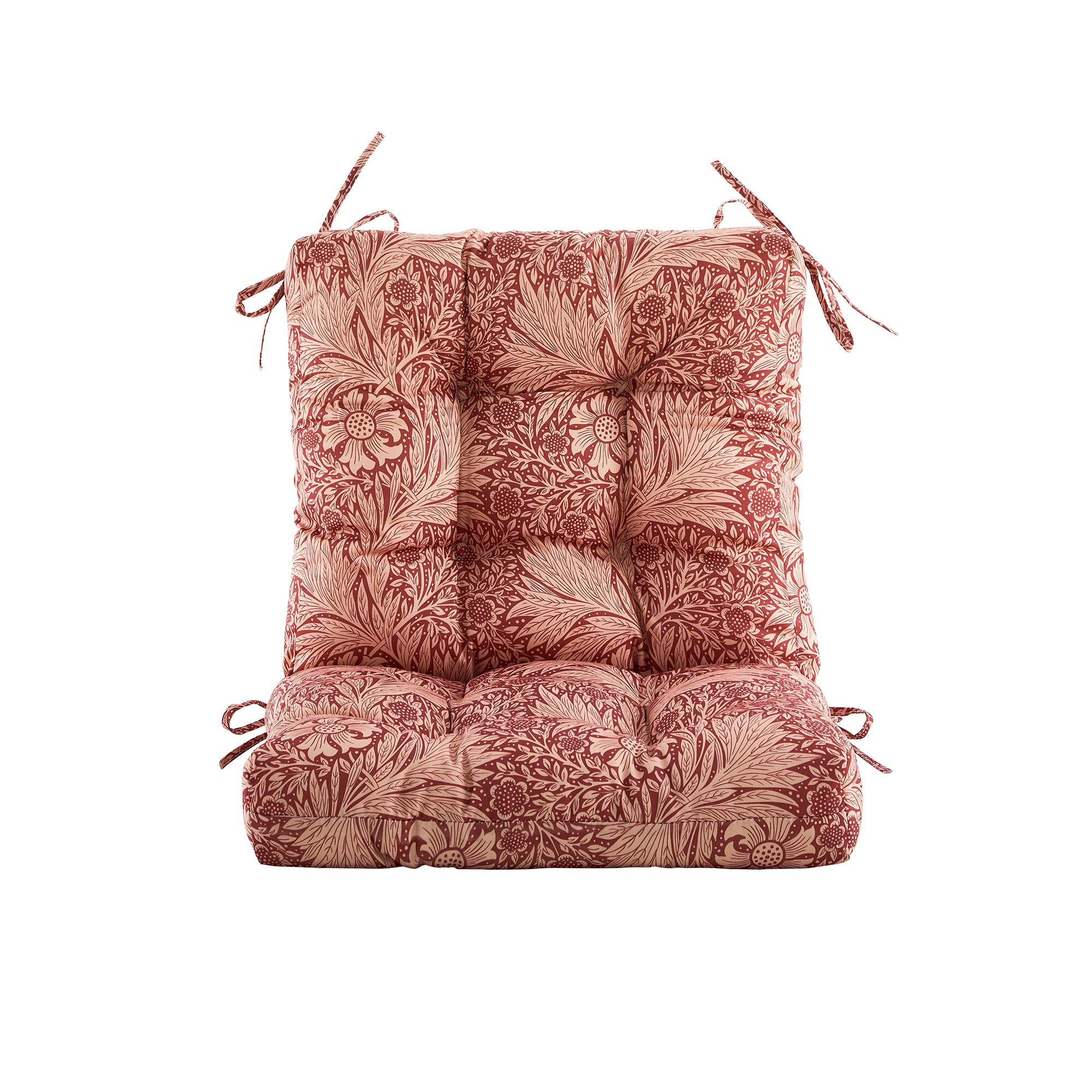 ARTPLAN Patio Chair Cushions Combined Seat and Back,Tufted Outdoor Swivel Chair Cushion with Tie,40"x20"x4",Floral